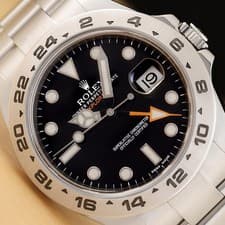 2012 CARD ROLEX EXPLORER II 216570 42MM BLACK GMT STAINLESS STEEL DATE WATCH