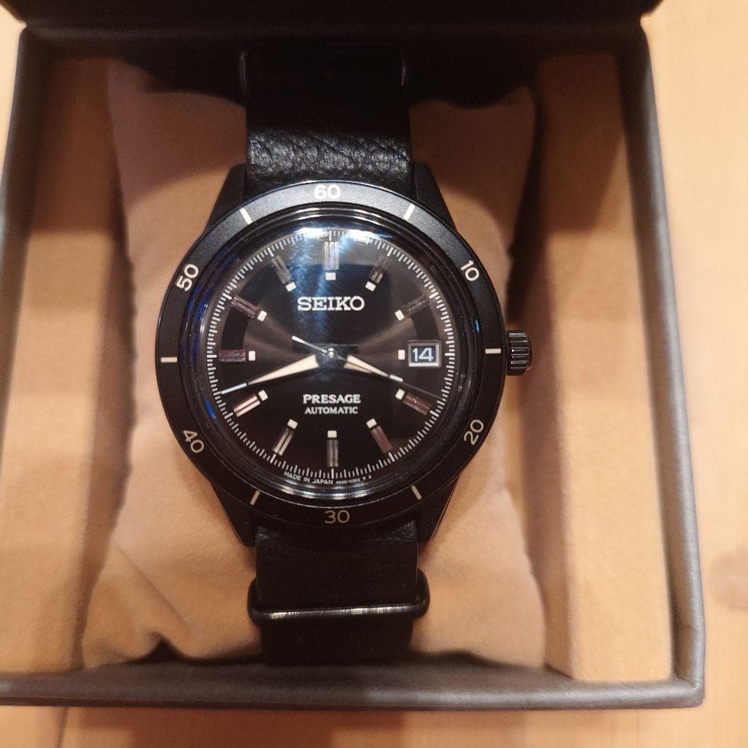 Excellent Condition SEIKO Presage automatic wristwatch black SARY215