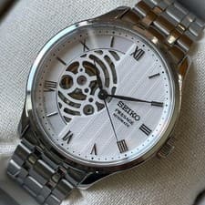 Seiko Presage SARY251 Automatic Skeleton Watch White Dial Timepiece