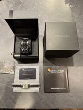 Hamilton Khaki Field H893050 Black Dial Automatic Men's Watch Used Working #74