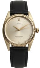 Rolex 34mm 1008 Oyster Perpetual Zephyr 14K Solid Yellow Gold Silver Dial Auto