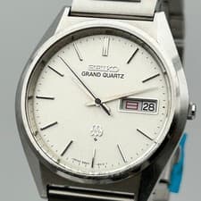 Seiko Grand Quartz Dress Watch 33mm Quartz 9943 8010 Mens wrist 19cm