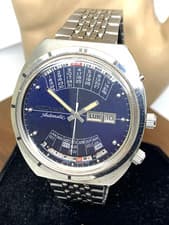 Wittnauer 2000 Men's Watch Swiss Automatic French Calendar Stainless Steel 42mm