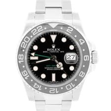 2009 PAPERS Rolex GMT-Master II BLACK Stainless Steel Ceramic 40mm 116710 LN BOX