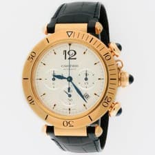 Cartier 18K Gold Pasha Automatic Chronograph 41mm Watch WGPA0017 /4362 w/Box
