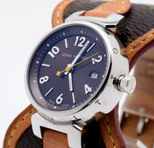 [N MINT+] Louis Vuitton Tambour Q1211 Monogram Belt Ladies Quartz Watch JAPAN