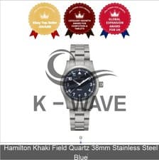 Hamilton Khaki Field Quartz 38mm Stainless Steel Blue Express