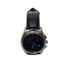 HAMILTON quartz wristwatch analog leather BLK BLK H386120