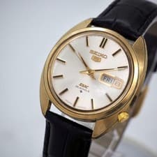 Seiko Men's Gold DX Automatic Day Date Watch 293 Operation Used