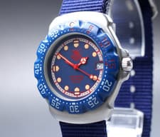 *N MINT* TAG Heuer Formula 1 Professional 370.513 Blue 35mm Men's Qz Watch JAPAN