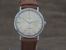 Vintage Omega Seamaster Automatic 34mm Crosshair Dial Patina Signed Crown