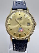 Vintage Cornel Americana USA Flag Manual Wind Watch 35mm Coin Ridges Bezel