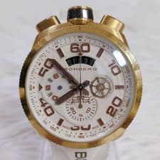 BOMBERG BOLT-68 Quartz Chronograph Watch BS45CHPG Gold Dial