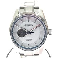 SEIKO Men s Wristwatch Automatic Sharp Edge Series Presage Skeleton Back 6R38 00