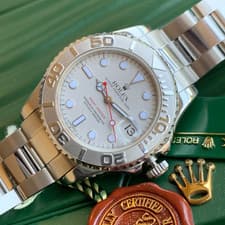 Rolex Yacht-Master Ref. 168622 35mm Midsize Platinum & Steel Watch Box & Papers