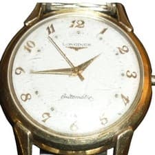 Longines Automatic 10k Gold Filled Mens Watch White Dial Vintage Spiedel Band