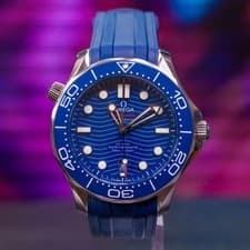 Ready to Ship Omega Seamaster Diver 300 M Blue Dial Full Set 210.32.42.20.03.001
