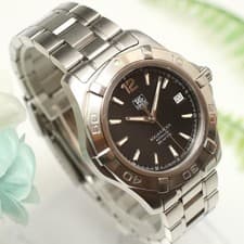 TAG Heuer Aquaracer Automatic Watch WAF2110 Diver Black Dial