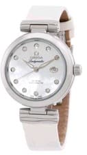 Omega De Ville Ladymatic 34 mm, steel on leather strap - 425.32.34.20.55.002