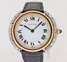CARTIER Vendome 18K White & Yellow gold 33mm Diamonds 78090