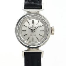 Omega DeVille 551.254 Silver Linen Dial SS Manual Wind Watch Used