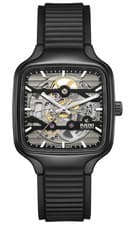 Rado True Square SWISS Automatic Open Heart Black Ceramic Men's Watch R27197169