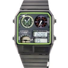 Citizen Ana-Digi Temp Trench Run JG2109-50W Used Men’s Watch from Japan From Jap