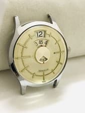 VINTAGE MEN'S BENRUS DIAL-O-RAMA DIRECT READ JUMP WATCH WORKS