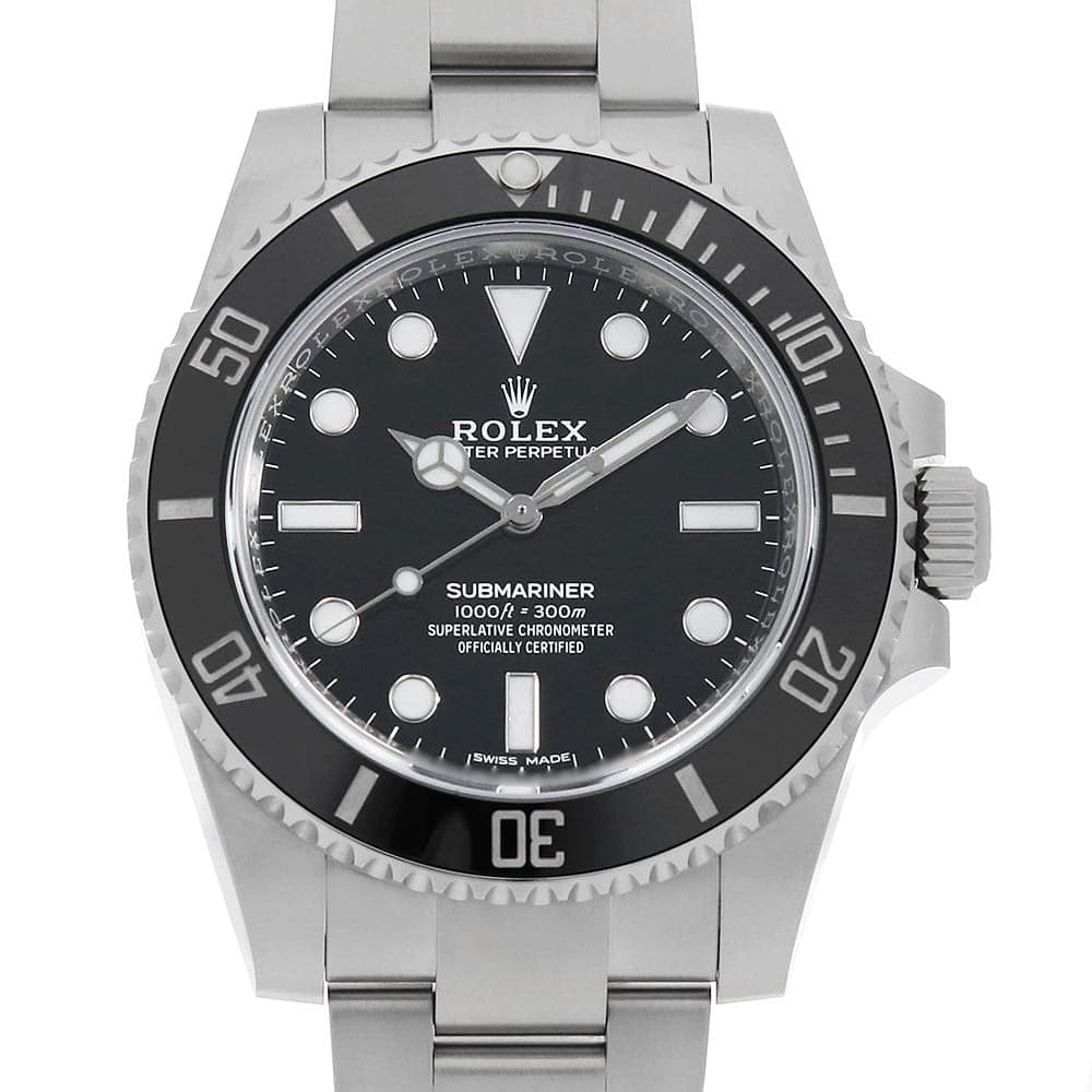 ROLEX SUBMARINER No Date 114060 black Random Number second hand mens