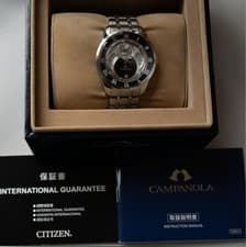 CAMPANOLA BU0020-62A Amairohoshi Urushi Lacquer Eco-Drive Very Good w/Box - Fast