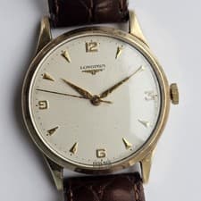 Vintage 9k Solid Gold Longines Hand-Winding Men's Wristwatch Cal 12.68zs