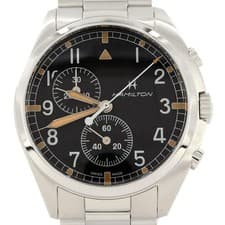 Hamilton Khaki Aviation Pilot Pioneer Chrono SS Quartz New From Japan