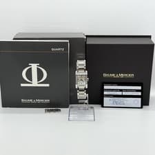 Baume & Mercier Watch Diamant 65516 Silver White Quartz Women's w/Box, Guarantee