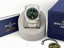 Breitling Premier B01 Chronograph AB0145 42mm Green Dial Steel Box Booklet