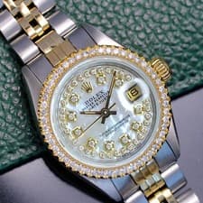 Rolex Datejust Two-Tone White MOP Diamond Dial & Bezel 14KY Steel Jubilee Watch