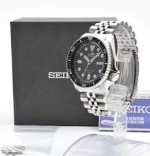[Near MINT Box,Paper] SEIKO Black Boy  SKX007 7S26-0020 Divers Automatic Men's