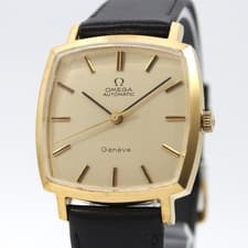 NEW Belt [Exc+5] OMEGA GENEVE 5321 Vintage Gold AT Men's Watch From JAPAN Y535