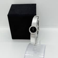 Dior Watch La Dior FR3338 SS/Leather CD040110-J Silver Black Quartz Women w/Case