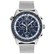 Citizen Eco-Drive Sport Luxury Stainless Steel Chronograph Men's Quartz Watch
