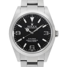 ROLEX Explorer I early model blackout 214270 black Random Number second hand...