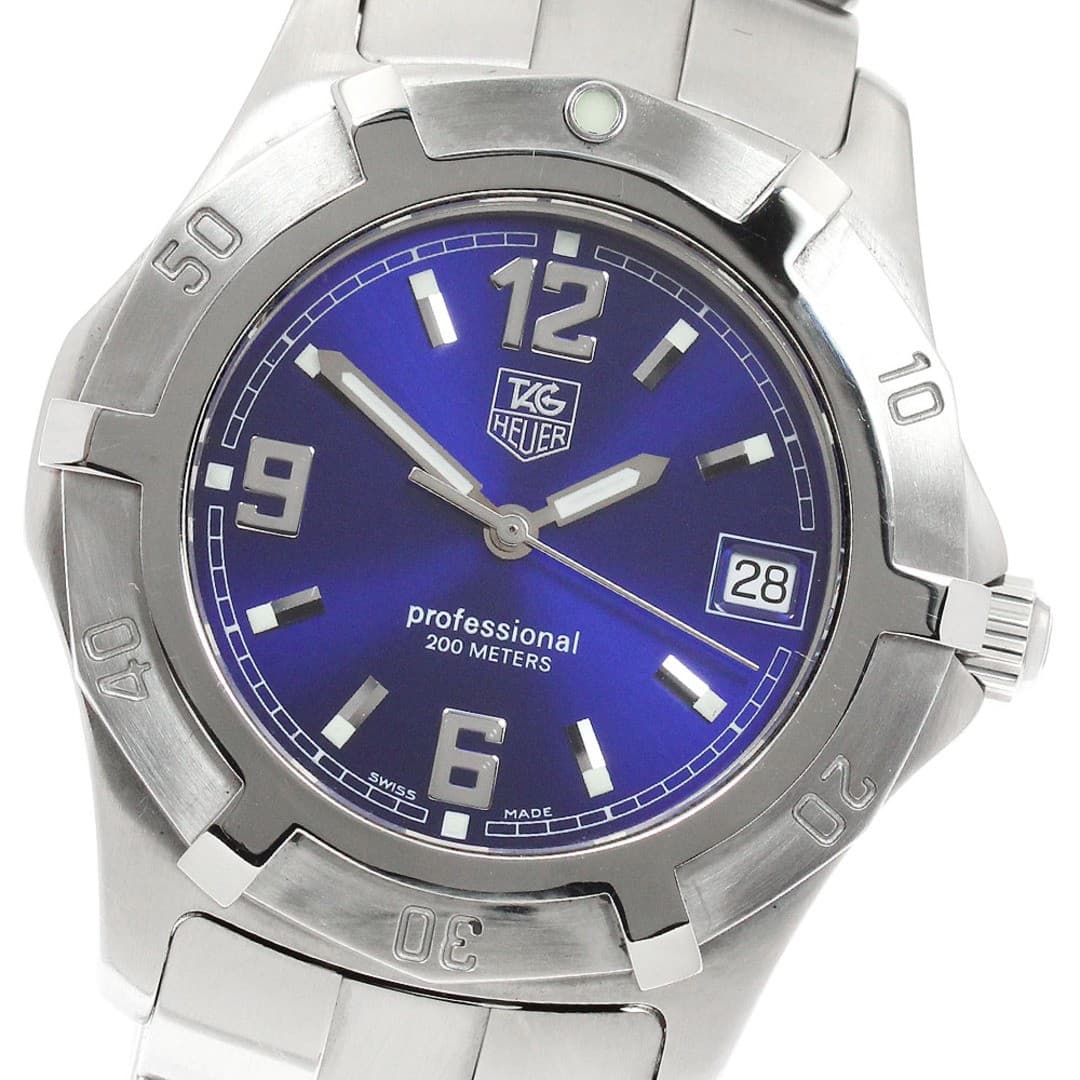 TAG Heuer WN1112 Men's Watch Blue Dial SS Quartz Used From Japan From Japan