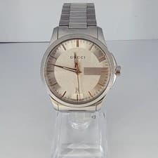 Gucci G-Timeless Silver Metal Men's Watch - A+ Mint Condition Official