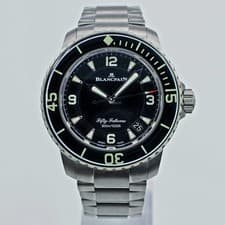Blancpain Fifty Fathoms 5015-12B30-98B 45mm Black Dial Automatic Full Set