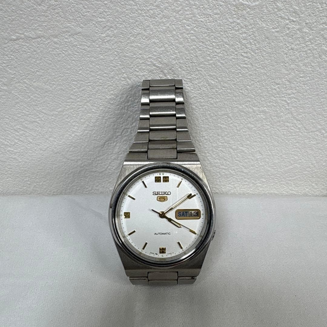 Seiko 5 Automatic Vintage Day Date Watch Timepiece Classic Analog Authentic