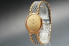 Vintage 1980s OMEGA De Ville Cal.1378 Ref.DL395.0875 Gold Dial Men's [Near Mint]