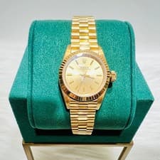 Rolex Vintage Oyster Perpetual 18k Gold Women's Watch 67198 138854047