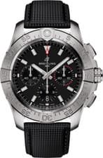 Breitling Avenger B01 Black Baton Dial Leather Strap Men's Watch AB0147101B1X1