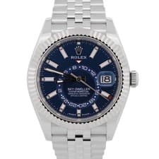2024 PAPERS Rolex Sky-Dweller BLUE 42mm JUBILEE 18K Steel Watch 336934 BOX