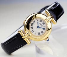 Cartier Must Colisee Roman Index Watch SM 24mm Women's White Dial 590002 Black 2