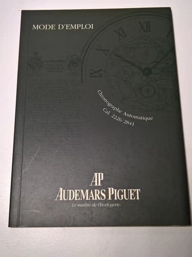 RARE VINTAGE AUDEMARS PIGUET ROYAL OAK OFFSHORE CAL 2226/2841 BOOKLET 97 CIRCA